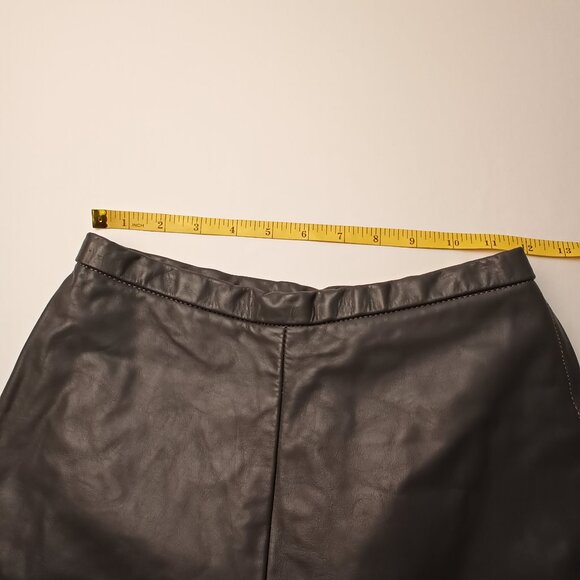 Skin Deep 100% Leather Pants Size 23/00 High Rise Skinny Leg Gray Color - Picture 6 of 9